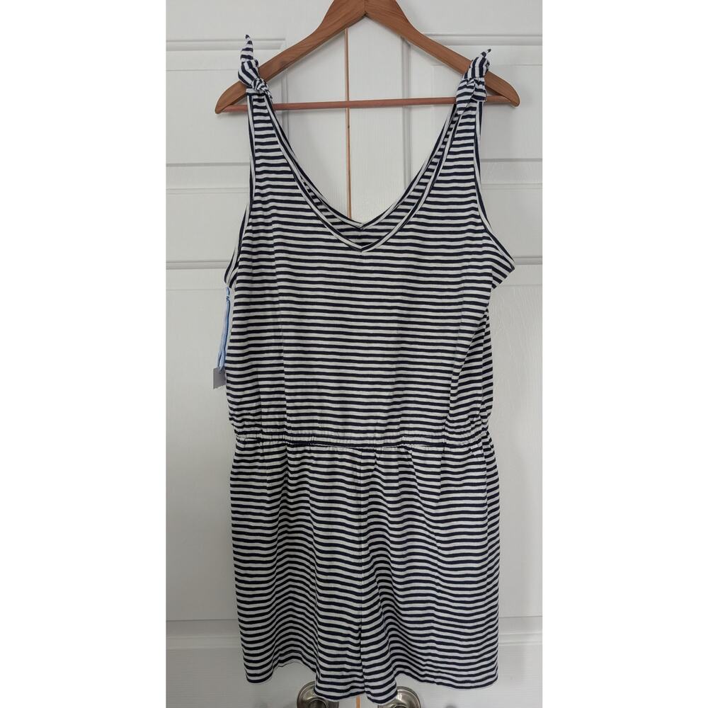 Southern Tide Striped Tie Shoulder Romper NEW!